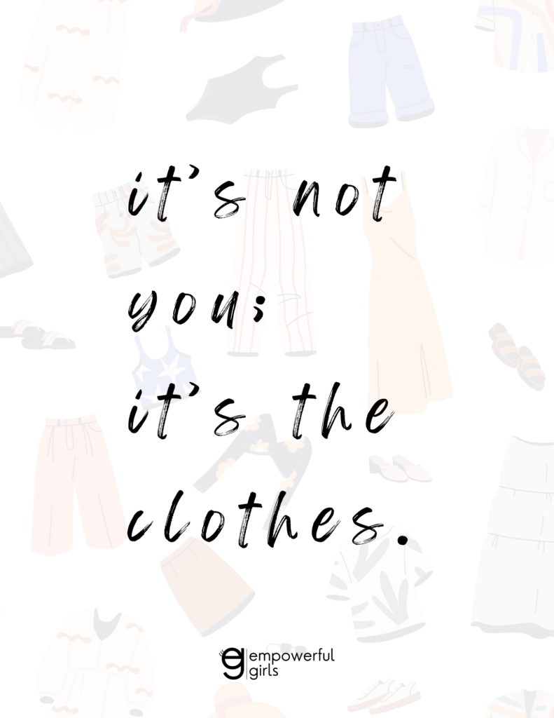 it's not you; it's the clothes poster printable