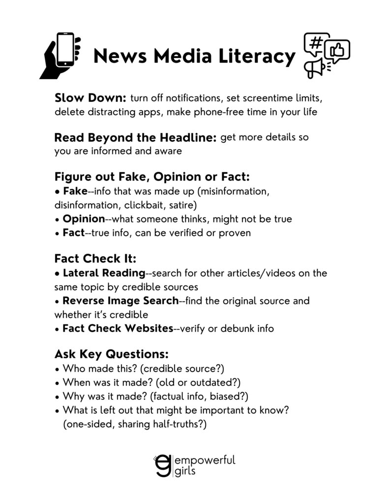 News Media Literacy Poster Printable