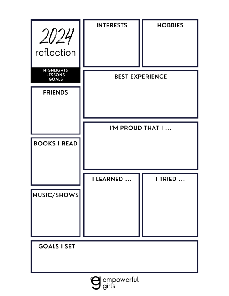 2024 Year Reflection Worksheet