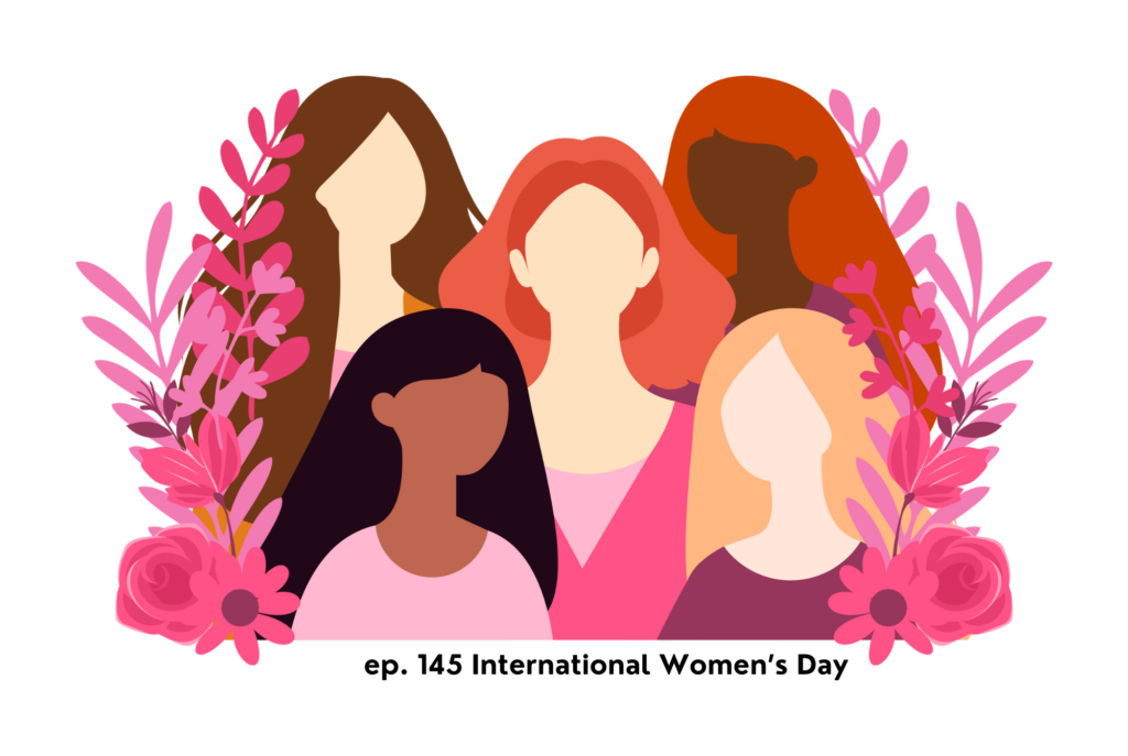 A graphic showing a diverse group of women in celebration of International Women's Day.